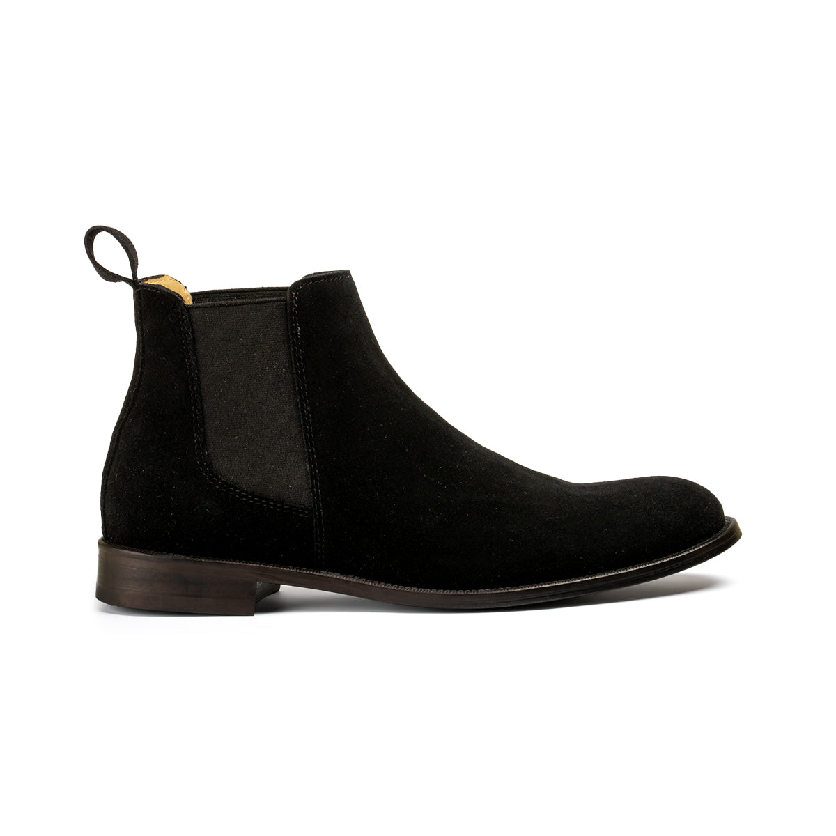 MILAN GAMUZA NEGRO SUELA DE CUERO