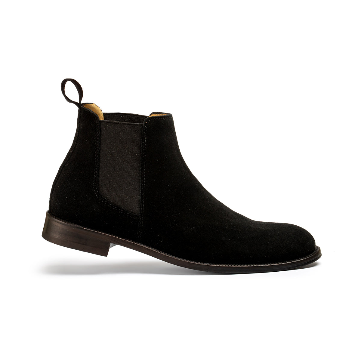 MILAN GAMUZA NEGRO SUELA DE CUERO