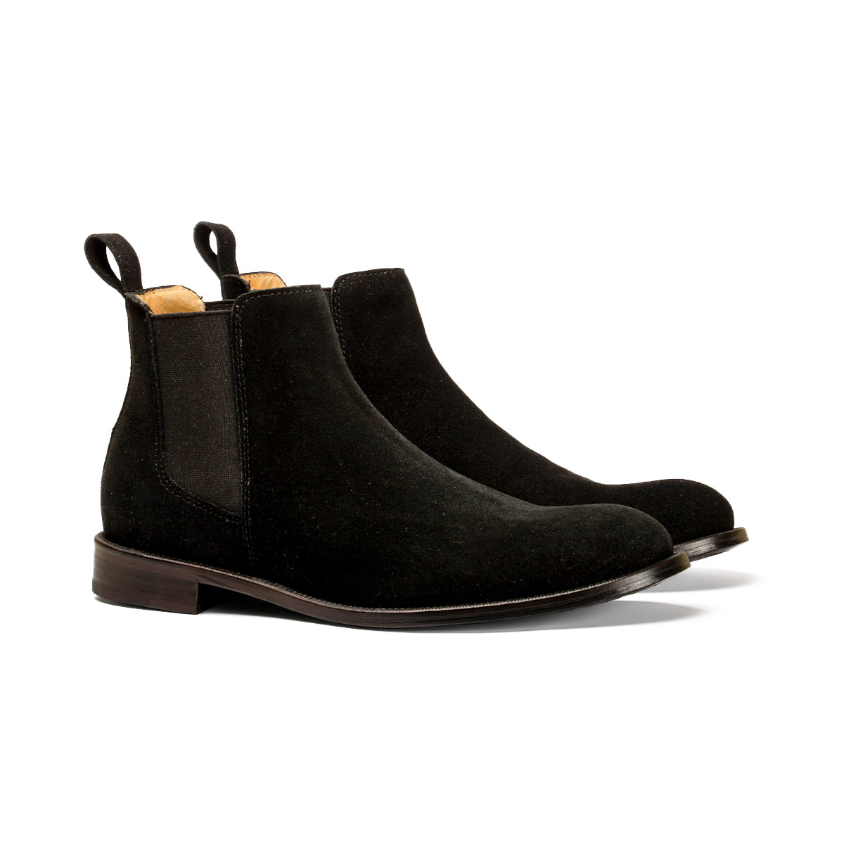 MILAN GAMUZA NEGRO SUELA DE CUERO