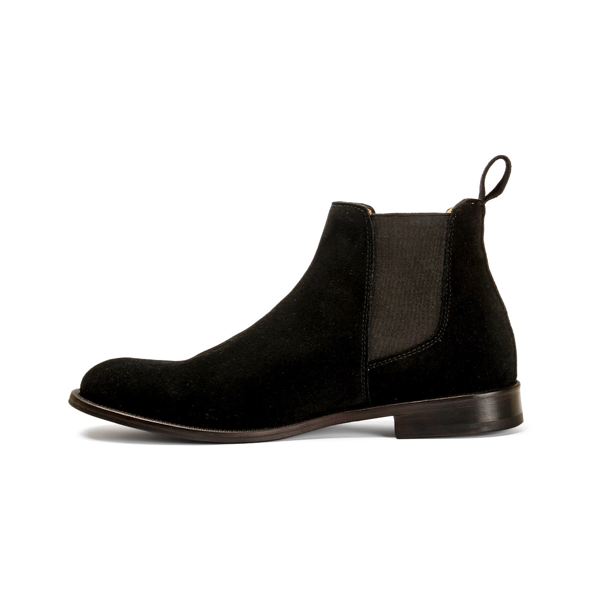 MILAN GAMUZA NEGRO SUELA DE CUERO