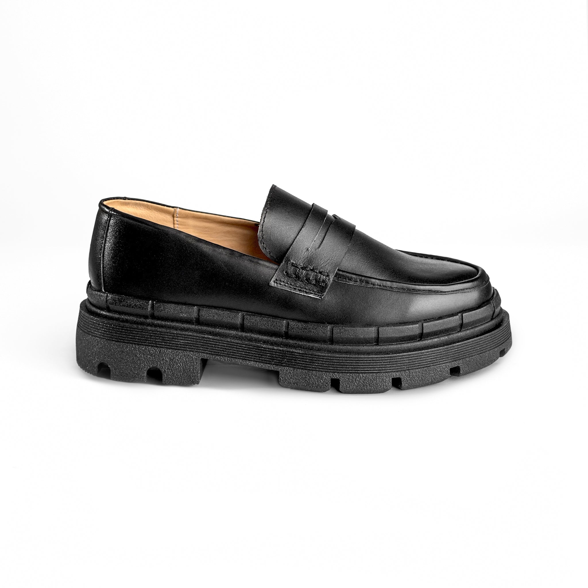 DB Zapato escolar mocasín de piel napa negro 3011
