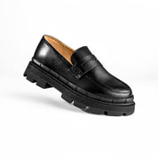 DB Zapato escolar mocasín de piel napa negro 3011
