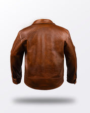 CHAMARRA COGNAC PIEL GENUINA BISONTE