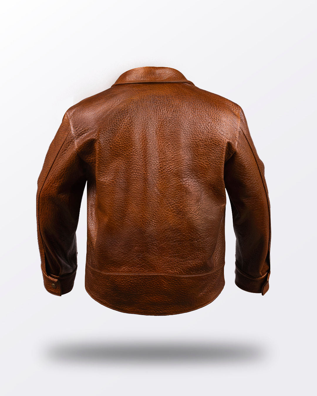 CHAMARRA COGNAC PIEL GENUINA BISONTE