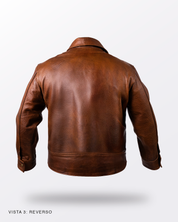 CHAMARRA BRANDY PIEL GENUINA BISONTE