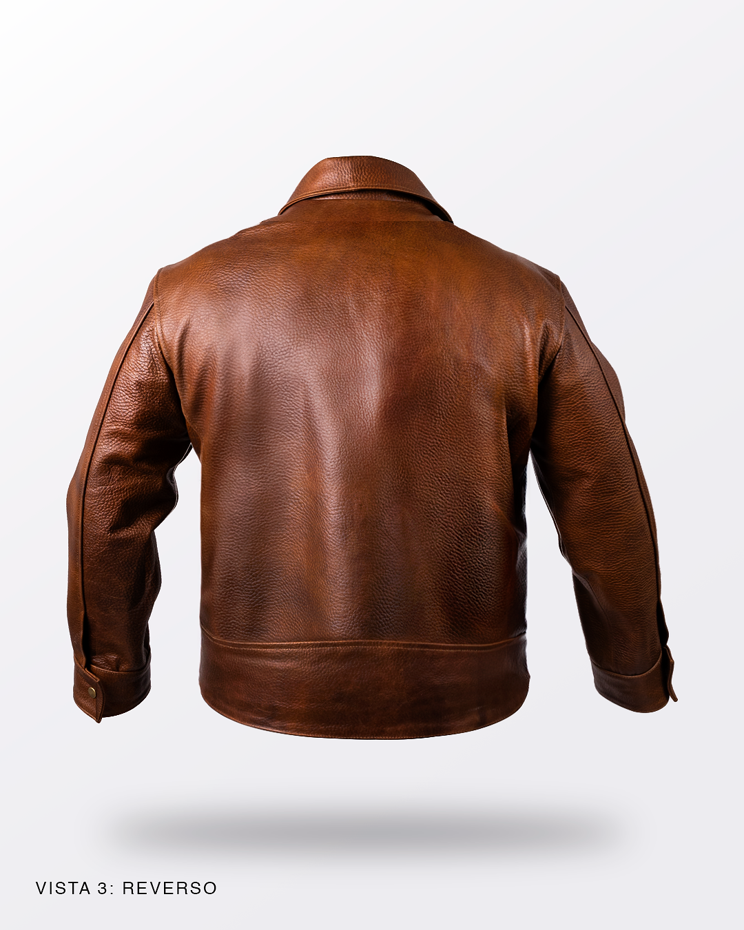 CHAMARRA BRANDY PIEL GENUINA BISONTE